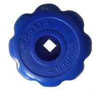 LVYXON 1 X Cylinder Handwheel Handle Black Set with Lock Nut Gas Cylinder Handle PVC Handwheel Switch 8x8mm Square Aperture for Critical Situations (Blue)