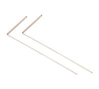 LVYXON 2 Pieces Copper Dowsing Rods, Water Divining Rods 99.9% Copper Detector Rod Detector Rod For Water Treasure Hand Finding Tools,Gold (single head-ball)