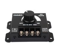 LVYXON 30A LED Lighting Dimmer DCDC Adjustable Voltage Regulator for 12V/24V LED Strips with Smooth Brightness Control