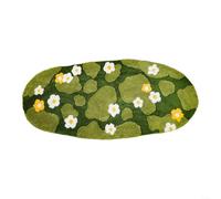 LVYXON 3D Green Moss Bath Mat Ultra Thick Soft Microfibre Rug with Non-Slip TPR Backing, Super Absorbent, Machine Washable, Nature-Inspired Bathroom Decor 50x100cm Green(dark)