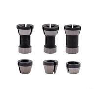 LVYXON 6-Piece Collet Chuck Kit, 6mm 6.35mm 8mm Compatible with Engraving Trimming Machine Electric Router Milling Cutter for Precision Woodworking