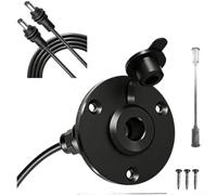 LVYXON Aluminium for starlink for mini Cable Entry Kit Waterproof DC 5.5x2.1mm Pass Through Grommet for RV Camper Van Boat for Outdoor Power Supply Black(1PCS)