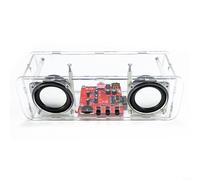 LVYXON Electronic DIY Speaker Kit Sound System Welding Project Transparent Case 8002 Chip MHM18 Module USB 5V Power Educational Set(with housing)