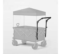 LVYXON Folding Wagon Push Handle, Adjustable Height, Foldable, Carbon Steel, Black, 68*44cm, 1300g, Outdoor, Utility Cart Wagon