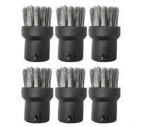 LVYXON For Karcher Steam Cleaner Brushes Set Round Stainless Steel Wire Compatible with SC1 SC2 SC3 SC4 SC5 SC7(6PCS)