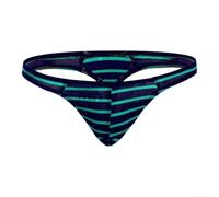 LVYXON Men's Striped Jockstrap U-Pouch Cotton Breathable Thong | Soft cotton blend fabric, breathable mesh panel, striped pattern, u-convex pouch, daily comfort