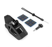 LVYXON Motorcycle Helmet Chin Mount Camera Holder, Compatible with for Insta360 X5 Action Camera Adjustable Clamp Bracket for Motorbike Sports Recording Black ABS Material 13.5x7x7cm(Black)