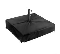 LVYXON Patio Umbrella Base Cover Waterproof 600D Oxford Heavy Duty Secure Fit with Elastic Cord Zipper Closure Black Multiple Sizes Garden Outdoor Stand Protection(53 * 53 * 13cm)