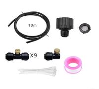 LVYXON Pool Chlorinator Connection Kit with 10m PE Pipe, High-Precision Filter, T and L Sprinklers, Ties, ABS and PE Materials, Compatible with CL200 and CL220(Black)