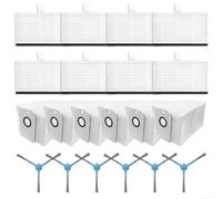LVYXON Replacement Side Brushes Kit for Conga 9990 AI 9590 10090 AI Robot Vacuum Enhanced Corner Cleaning with 8 Filters 6 Dust Bags Plastic Nylon Easy Installation for House Care