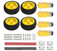 LVYXON Smart Robot Car Chassis Kit with DC Gear Motors Encoder Wheels for Arduino DIY Projects Educational STEM Learning Obstacle Avoidance Tracking Speed Detection 3V-12V
