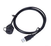 LVYXON USB 3.0 Type A Panel Mount Connector Female Socket with Cable - Waterproof Industrial USB Port for Automotive & Communication Equipment - Copper Core High for frequency Data Transfer Adapter