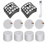 LVYXON Vacuum Filter Replacement Parts Accessories Kit For Shark NV601UK NV601UKT NV600UK NV601 NV700UK, for 2 x Filters 4 x Foam Filters 4 x Felt Filters 1 x Cleaning Brush
