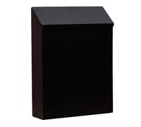 LVYXON Vintage Wall-Mounted Mailbox with Lock and 2 Keys, Rustic Metal Letterbox for Outdoor Home Decor, Secure Mail Slot for Houses and Offices, Available in 5 Colors(Black)