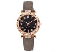 LVYXON Women's Watch Digital Analog for Hybrid Quartz Luminous Display PU Leather Strap Casual Everyday Wristwatch(Gray)
