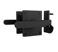 LVYXON Wooden Door Latch, Garden Door Latch, Barn Door Latch, Black Aluminum Double Sided Latch, for Outdoor Fence, Wooden, Pool Gate, Backyard, Garden(Black)
