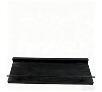 LVYXON Wooden Wall Shelves with Guardrails Floating Storage Shelf for Books Plants Art Pine Wood 40x15x5cm Dark Brown Black White Single Piece for Living Room Kitchen Bedroom Office(black)