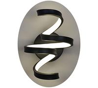 LVYY Modern LED Wall Lamp, Simple Creatively Spiral Design Aluminum Wall Sconce Light,16W Acrylic LED Wall Lamp Decorative for Bedroom Living Room Hallway Aisle Balcony (Black, 4500K)