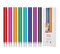 LVZONGXIN 16 Erasable Culling Cartridges, Compatible with Legami, [Multiple Colours] - Point 0.71mm, Height 13cm, Erasable Kugel Pen, Navulling Cartridges with Erasable Ink.