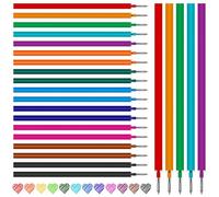 LVZONXIN 24 Colourful Erasable Refills, Compatible with Legami Gel Pens, [12 x 2 Colours] Refills, Erasable Ink Refills - 0.7 - Medium Strength - Gel Rollerball Refill