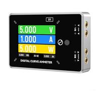 LW-D1 Digital Curve Ammeter with 2.8-Inch TFT Screen, Real-Time Voltage and Current Monitor, 10A Max, Telescopic Clamp for Mobile Phone Repair and DC Power Analysis