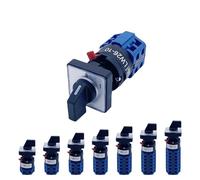 LW26-10A Single Hole Mounting Size 16.2mm 1/2/3/4 Poles Rotary Cam Switch Changeover Selector Silver Contact Power Control 1Pcs(2P-8 Terminals)