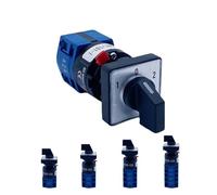 LW26-10S 1/2/3/4 Poles Single Hole Mounting Size 16mm Rotary Cam Switch 10A Changeover Main Selector Silver Contact 1Pcs(102,2P-8 Terminals)