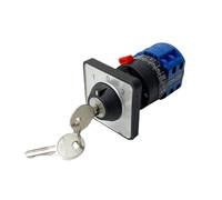 LW26-20/2 Single Hole With Key Universal DIY Silver Contact 2 Poles Three Positions Dual Power Motor Forward And Reverse 20A 1Pcs