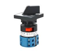 LW26-20 LW26-25 Electric 2/3 Position Rotary Cam Changeover Switch With Screws Silver Contact 20A 25A 1/2/3/4/5poles Cam Switch 1Pcs(20A 2 pole 1-2)
