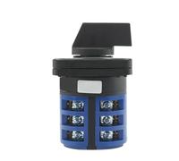 LW26-20A/32A Rotary Changeover Switch with 3 Phase 3 Position On-Off-On Control, 43mm Body Diameter for Industrial Electrical Equipment (20A)