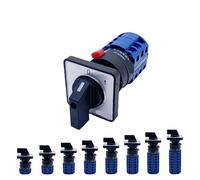 LW26-20A 690V Single Hole Mounted 22.5mm OFF-ON Power Control Universal Selection Rotary Cam Switch 1Pcs(2P-8 Terminals)