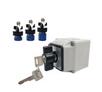 LW26-20MS Key Cam Switch with Protective Box 3-Position YMW26-20A 2-Pole 8-Terminal Heavy-Duty Durable Safety Lock Electrical Control Switch