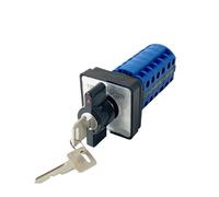 LW26-20YS2/6 Three Position With Key Lock Dual Power Control 20A Silver Contact Six Poles Changeover Rotary Cam Switch