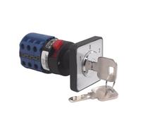 LW26-20YS5/3 Single Hole Installation 22.3mm Locking Key Dual Power Switching Motor Universal Transfer 20A Rotary Cam Switch