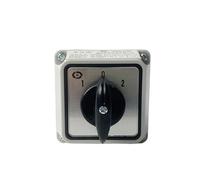 LW26-25/1M Changeover 3 Position Rotary Cam Gear Switch 25A 1 Pole with Waterproof Enclosure YMW26 LW28(Switch Box OFF-ON)