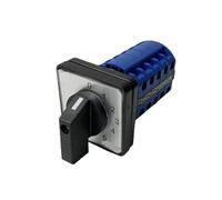 LW26-25/5 Rotary Cam Switch Knob 6 Position 0-5 Changeover Selector 20/25A 5 Poles 20 Terminals Silver (25A-10x38 Holder-Fuse) Controls Switches