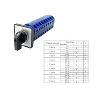LW26-25/9 Rotary Cam Switch LW28 YMW26 25A 690V Changeover DIN Rail Seven Poles Multi Positions Selector IDGTTLDF(On-off 3pin)
