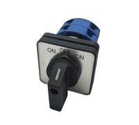 LW26-25 Self-reset AC660V 25A 2 Poles 3-Position Momentary Rotary Cam Changeover Switch 1Pcs