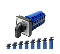 LW26-25 Series YMW26 25A 690V Silver Changeover Cam Switch 1-8 Poles 3 Positions Rotary Selector LW28-25(25A-Customize,6P-24 Terminals) Controls Switches