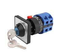LW26-25YS3/2S Universal Change-over Switch 22mm Mounting Motor Equipment Power Cut-off Safety Key With Lock 25A 1Pcs(1-0-2 Position)