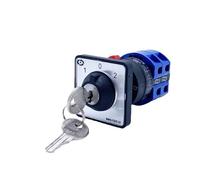 LW26-25YS3/2S universal switch with lock and key, single hole installation, 25A, three-speed dual power supply, YMW26