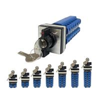 LW26-32F With Key Three Position Lockable Universal Transfer 32A 690V Dual Power Switching Motor Reverse Rotary Cam Switch 1Pcs(32A 6Poles)