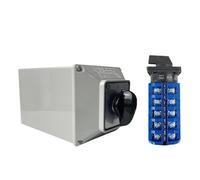 LW26-63/5M Changeover Cam Switch 63A 5 Poles Electrical 3 Position Rotary Selector With Protective Cover Box Enclosure 1Pcs(102)