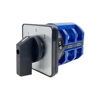 LW26-63 YMW26-63/2M Changeover Cam Mains Rotary Switch 63A 2 Poles 8 Terminals With Protective Box 1Pcs(01234 With Box)