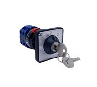 LW26 Three Position 20A Two Poles Universal Changeover Cam Switch with Lock Key 22mm Hole Easy Installation YMW26-20YS3/2S1