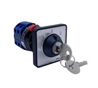 LW26 Three Position 20A Two Poles Universal Changeover Cam Switch with Lock Key 22mm Hole YMW26-20YS3/2S1