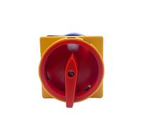 LW26GS-63A Isolator Changeover Rotary Cam Switch Power Cut-Off Knob Padlock Master Control Circuit Off-ON LW28 YMW26(1P 4Terminals)