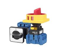 LW30-25/32A 25A Silver Plate Load Circuit Breaker Single Hole Installation Opening 22mm Main Control Power Industrial Switches