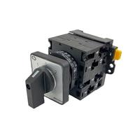 LW42-32A DIN Rail Three-Position cam Rotary Switch Manual Industrial 1/2/3/4 Pole YMW42(2 Poles 8 Terminals)