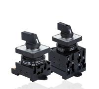 LW42-32A Two/Three Positions Cam Rotary Switch Silver Contact 1/2/3/4 Poles YMW42 1Pcs(4P 16TerminalDIN-01)